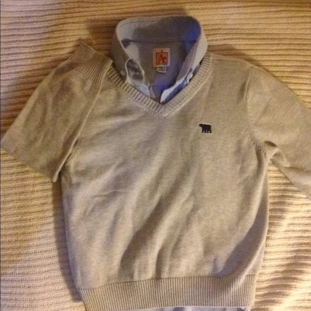 Carters sweater and dress shirt to match